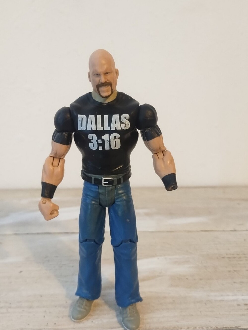 WWE USED Stone Cold Steve Austin Mattel Basic Action Figure WrestleMania